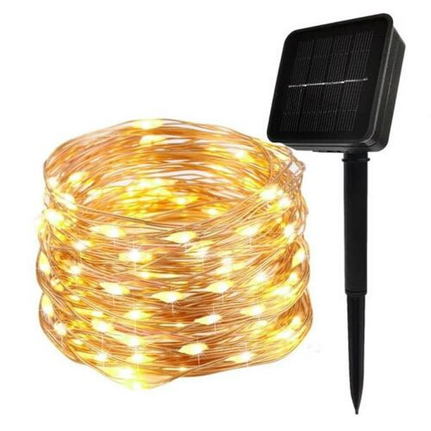 Details about / Solar LED powered Fairy String Rope strip Lights Waterproof Outdoor garden patio
